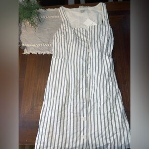 New size large woman’s black and white overalls dress